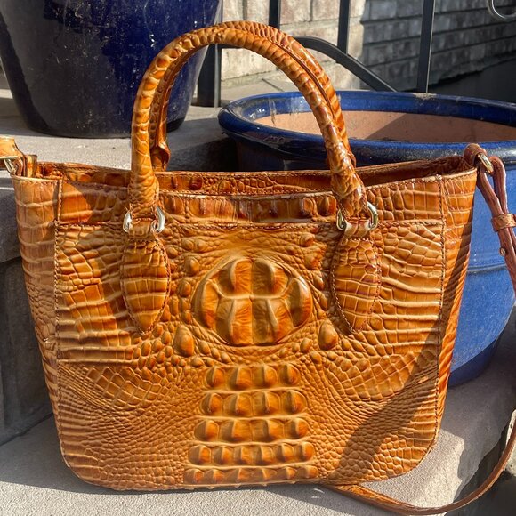 BRAHMIN MELBOURNE SATCHEL CROSSBODY Women's Shoulder Bag EUC - Picture 3 of 17